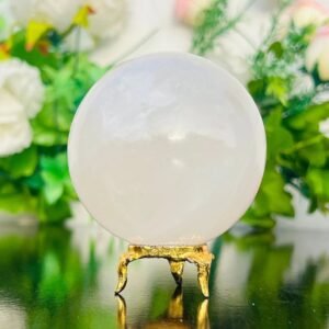 Large 80MM Clear Quartz Crystal Sphere Healing Gemstone Crystal Ball Home Decor 1