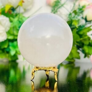 Large 80MM Clear Quartz Crystal Sphere Healing Gemstone Crystal Ball Home Decor 2