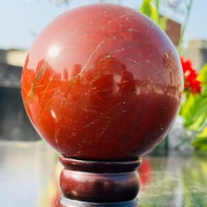 Large 105MM Red Jasper Crystal Sphere Natural Healing Stone For Home Decor Ball 1