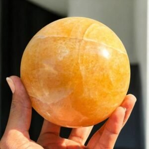 Large 100MM Golden Quartz Crystal Sphere Natural Healing Crystal Ball Home Decor 2