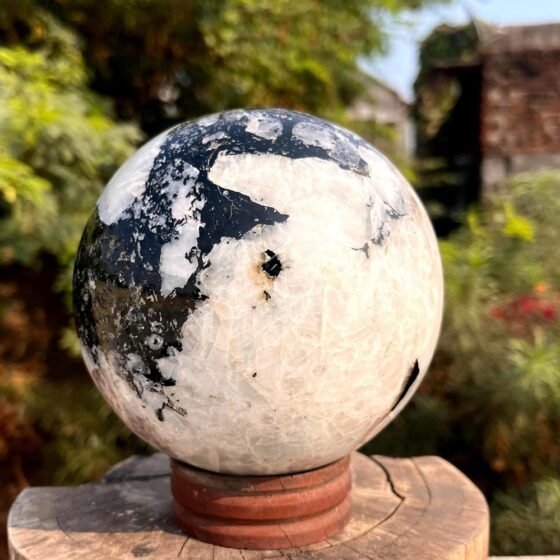 Large 120mm Rainbow Moonstone Crystal Sphere Healing Crystal Ball For Home Decor 2