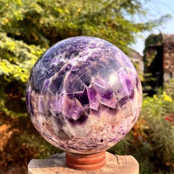 Large 170MM Polished Amethyst Crystal Sphere Healing Crystal Meditation Stone 2