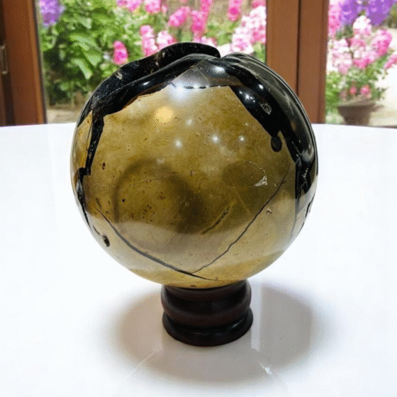110MM Septarian Druzy Crystal Sphere Dragon Stone Crystal Ball For Home Decor 1