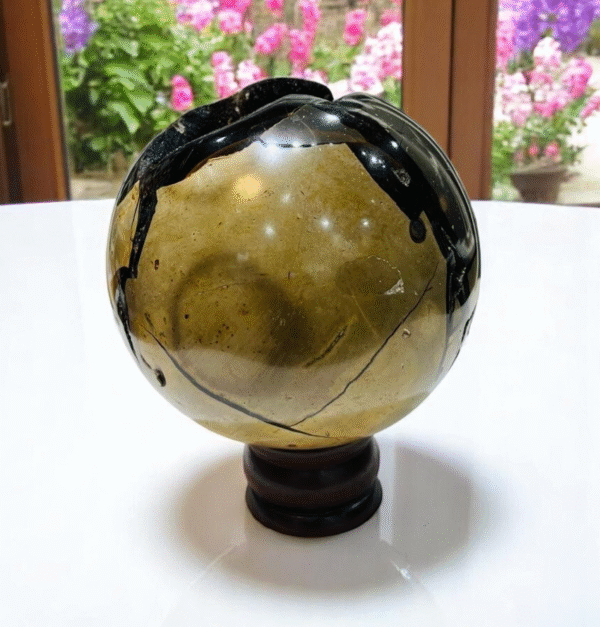 110MM Septarian Druzy Crystal Sphere Dragon Stone Crystal Ball For Home Decor 1