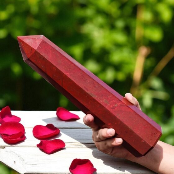 Large 315mm Natural Red Jasper Crystal Tower Metaphysical Healing Stone Point 2