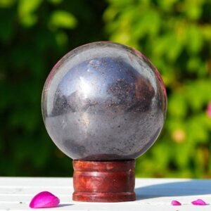 Large 105mm Silver Hematite Crystal Sphere Healing Crystal Ball For Home Decor 1