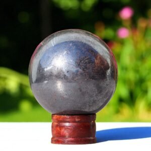 Large 105mm Silver Hematite Crystal Sphere Healing Crystal Ball For Home Decor 2
