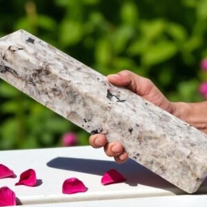 Large 320MM Rainbow Moonstone Crystal Tower Point Reiki Aura Stone For HomeDecor 2