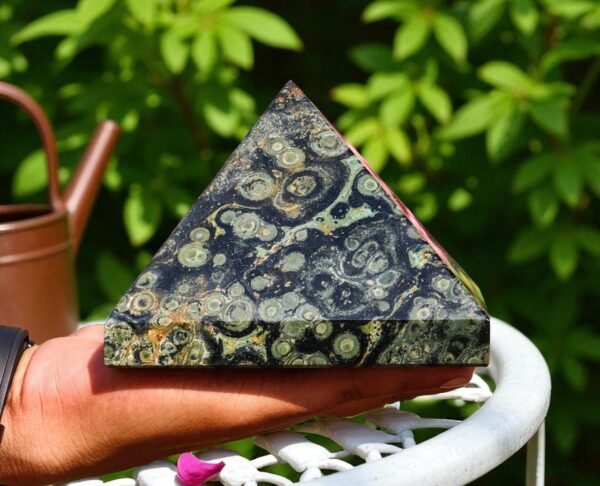 Large 125mm Kambaba Jasper Crystal Pyramid Metaphysical Healing Stone Pyramid 2