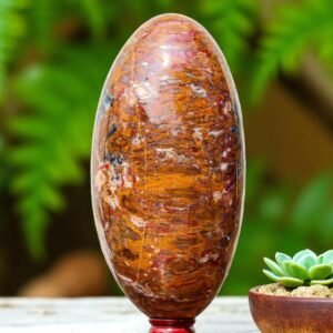 HUGE 350mm Sarape Jasper Crystal Lingam Metaphysical Aura Stone For Home Decor 1