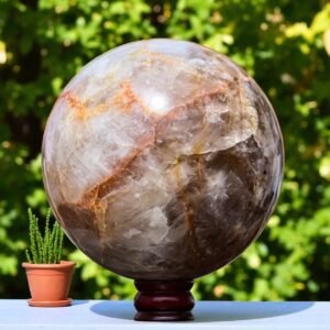HUGE 215MM Fire Quartz Crystal Sphere Healing Crystal Meditation Stone HomeDecor 1