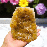 Large Citrine Crystal Geode Cluster Handmade Crystal Golden Citrine Crystal Gift 2
