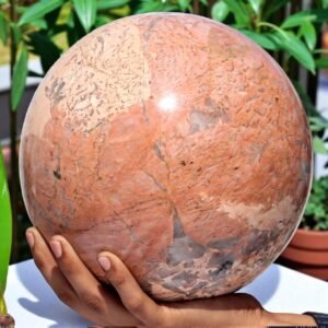Large 195mm Pink Moonstone Rosophia Crystal Sphere Healing Crystal Stone Ball 2