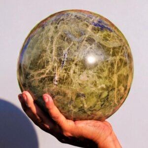 Large 220MM Green Vesuvianite Crystal Sphere Hand Made Meditation Stone Ball 1