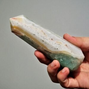 Large 130MM Green Fluorite Crystal Tower Healing Crystal Point For Home Decor 1