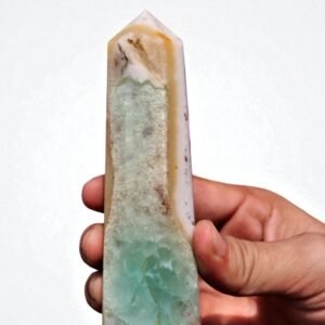 Large 130MM Green Fluorite Crystal Tower Healing Crystal Point For Home Decor 2