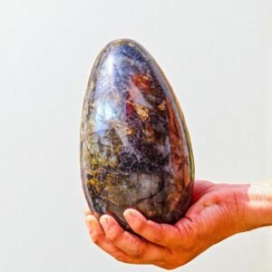 Large 110MM Labradorite Crystal Egg Healing Crystal Labradorite Stone Home Decor 2