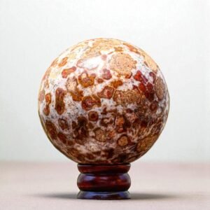 Large 135MM Red Hornitos Jasper Crystal Sphere Healing Crystal Stone Ball Decor 2