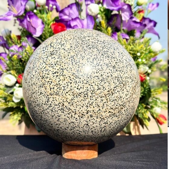 Large 215MM Dalmatian Jasper Crystal Sphere Healing Crystal Stone Ball HomeDecor 2