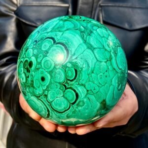 Large Green Malachite Crystal Sphere Healing Crystal Malachite Ball ForHomeDecor 1