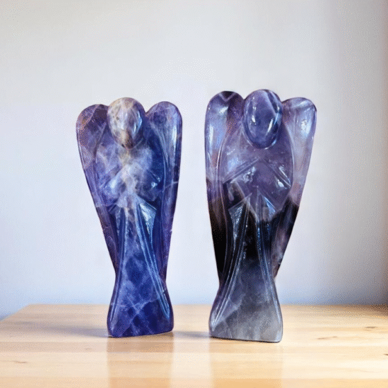 Handmade Sodalite Crystal Angel Figurines (Set of 2) - Prosperity Home Decor 1
