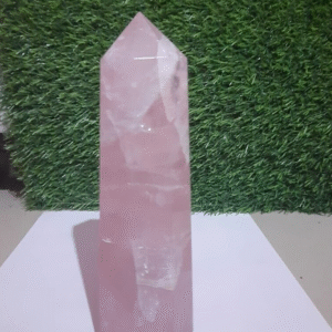 Large Rose Quartz Tower Handmade Crystal Point For Home Office Decorative 1