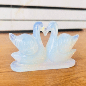 Natural Opalite Stone Duck Pair Opal Male & Female Duck Attract Love and Passion 2