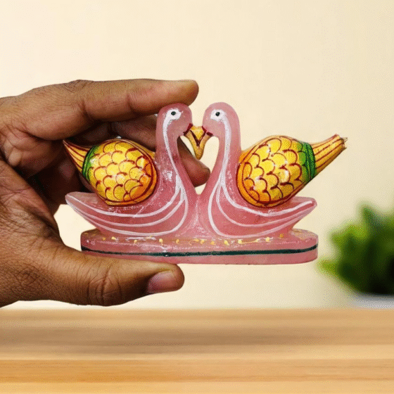 Male & Female Painted Crystal Ducks - Attract Love Passion Home Office Decor 1