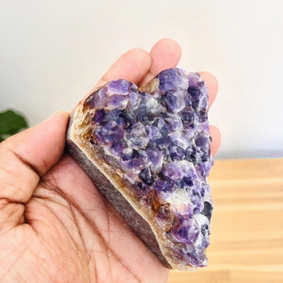 Beautiful Amethyst Crystal Druzy Heart Sparkling Amethyst Druzy Heart 1