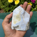 Blue Lace Agate Druzy Freeform Crystal Unique Healing Stone For Home Decorative 1