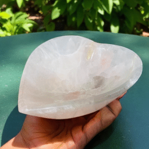 Large Selenite Heart Crystal Bowl - Natural Crystal Charging Cleansing Dish 1