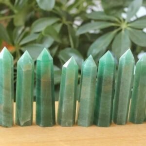 3Pcs Set Green Aventurine Crystal Point Tower Hand Carved Crystal Home Decor 1