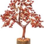 Red Jasper Crystal Tree Healing Gemstone Crystal Bonsai Fortune Money Tree 9-12" 2