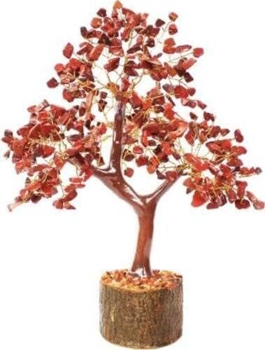 Red Jasper Crystal Tree Healing Gemstone Crystal Bonsai Fortune Money Tree 9-12" 2
