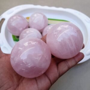 Large Rose Quartz Crystal Sphere Hand Carved Crystal Home Office Decorative Ball 2