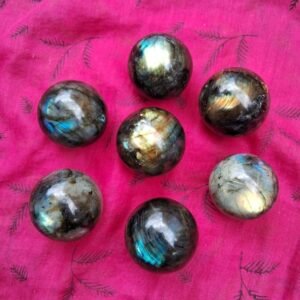 Natural Labradorite Flashy Sphere Hand Carved Crystal Home Office Decor Sphere 2