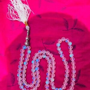 White Aura Quartz Tasbeeh Muslim Tasbih Favor Masbaha Sebha 98+2 Beads 8MM 1