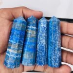 2Pcs Set Lapis Lazuli Crystal Point Tower Hand Carved Crystal Home Office Decor 2