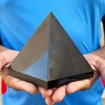 Large Black Tourmaline Crystal Pyramid Hand Carved Crystal Home Office Decor 1