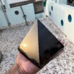 Large Black Tourmaline Crystal Pyramid Hand Carved Crystal Home Office Decor 2