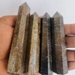 Natural Bronzite Crystal Points Tower Hand Carved Crystal Home Office DecorPoint 1