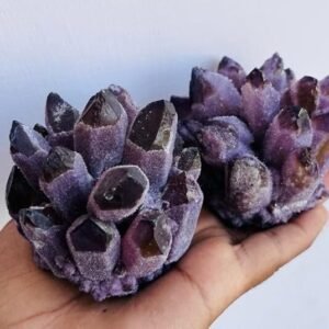 Natural Amethyst Crystal Cluster Hand Carved Crystal Home Office Decorative Raw 2