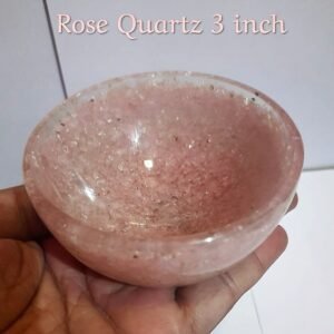 Large Rose Quartz Crystal Orgone Bowl Hand Carved Crystal Gemstone Bowl Gift 1