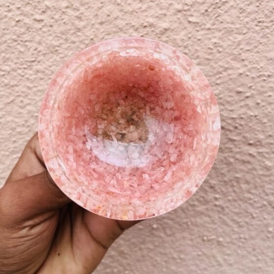 Large Rose Quartz Crystal Orgone Bowl Hand Carved Crystal Gemstone Bowl Gift 2