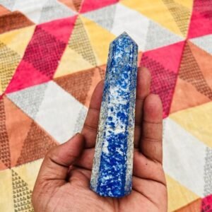 Large Lapis Lazuli Crystal Tower Handmade Crystal Point For Home Office Decor 2