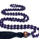 Beautiful Natural Crystal Amethyst mala Natural Crystal Stone 8 mm 108 Beads 1