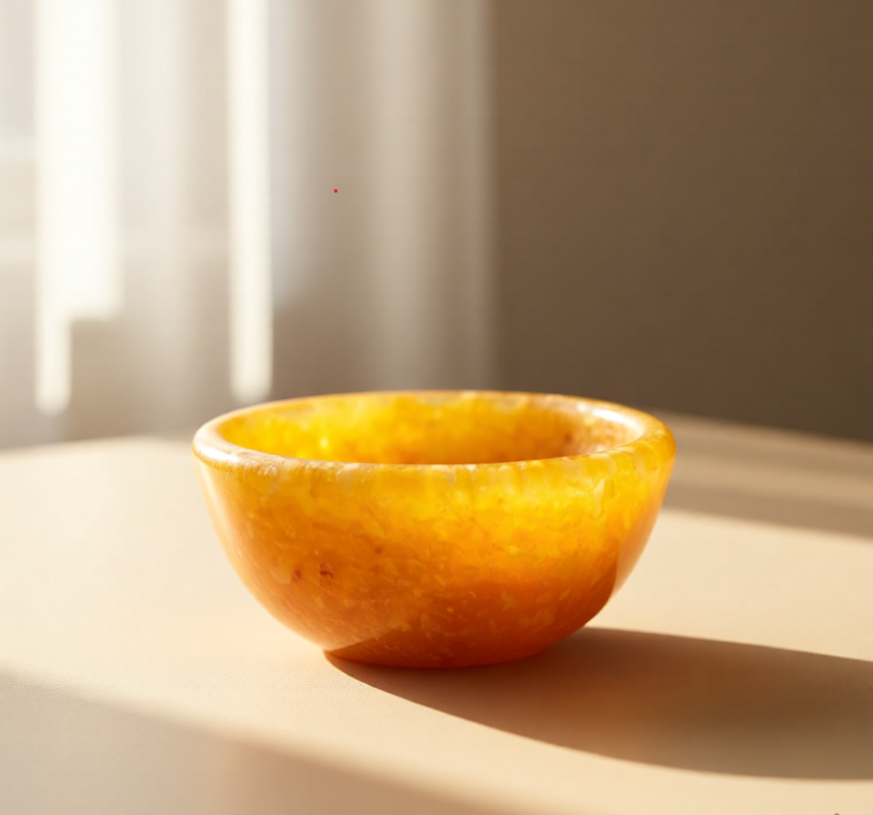 crystal citrine bowl