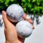 Large Howlite Crystal Sphere Spiritual Healing Gemstone Ball Home Office Gift - Main Photo